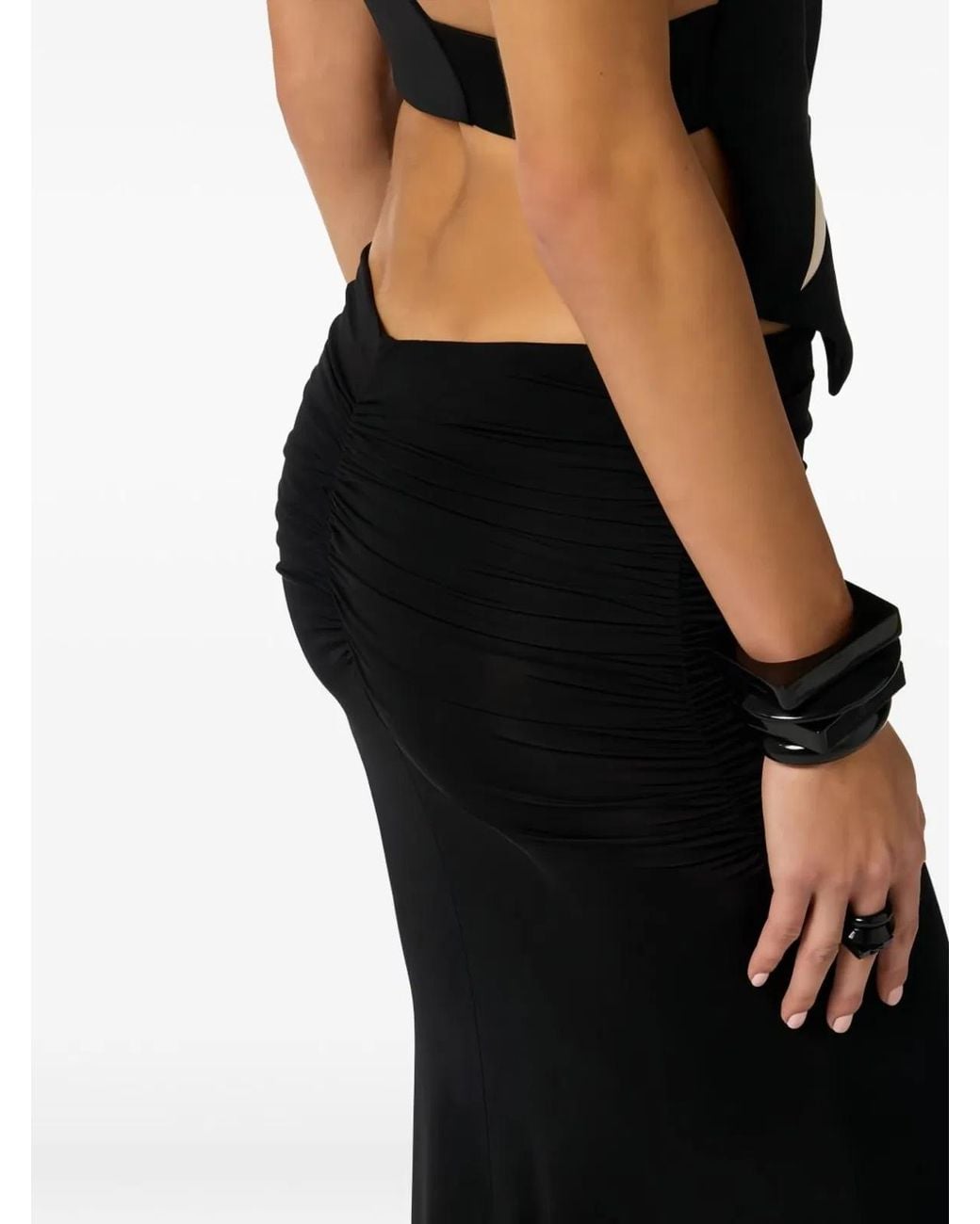 Elisabetta Franchi Black Polyamide Skirt
