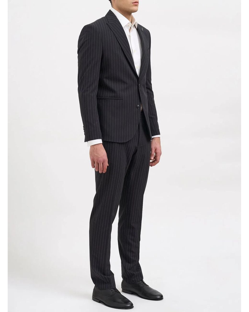 Daniele Alessandrini Black Single-Breasted Suit for men