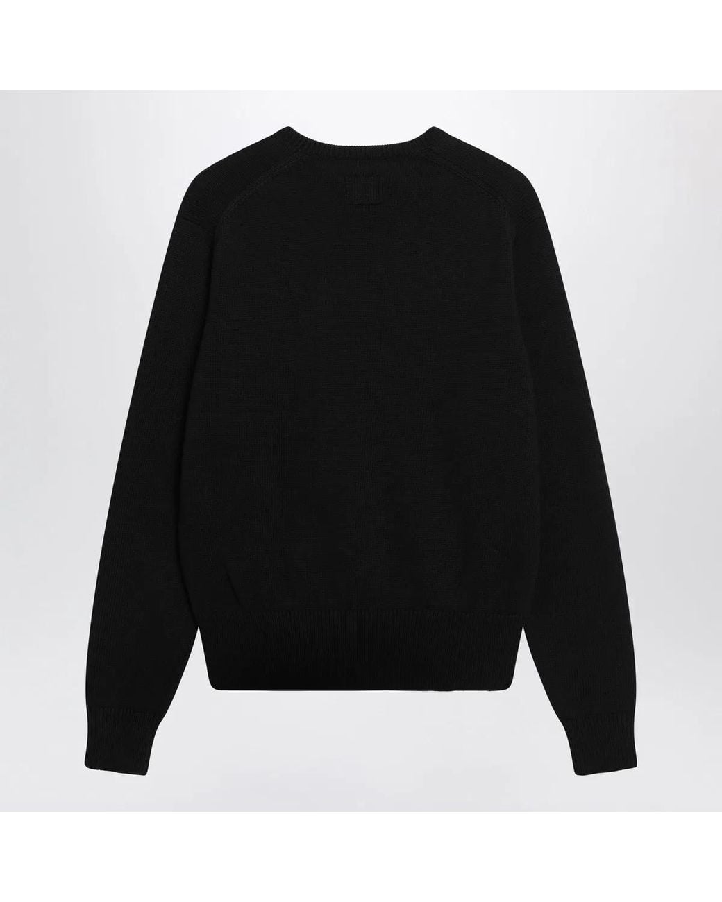 Totême Black Cotton Crew Neck Jumper