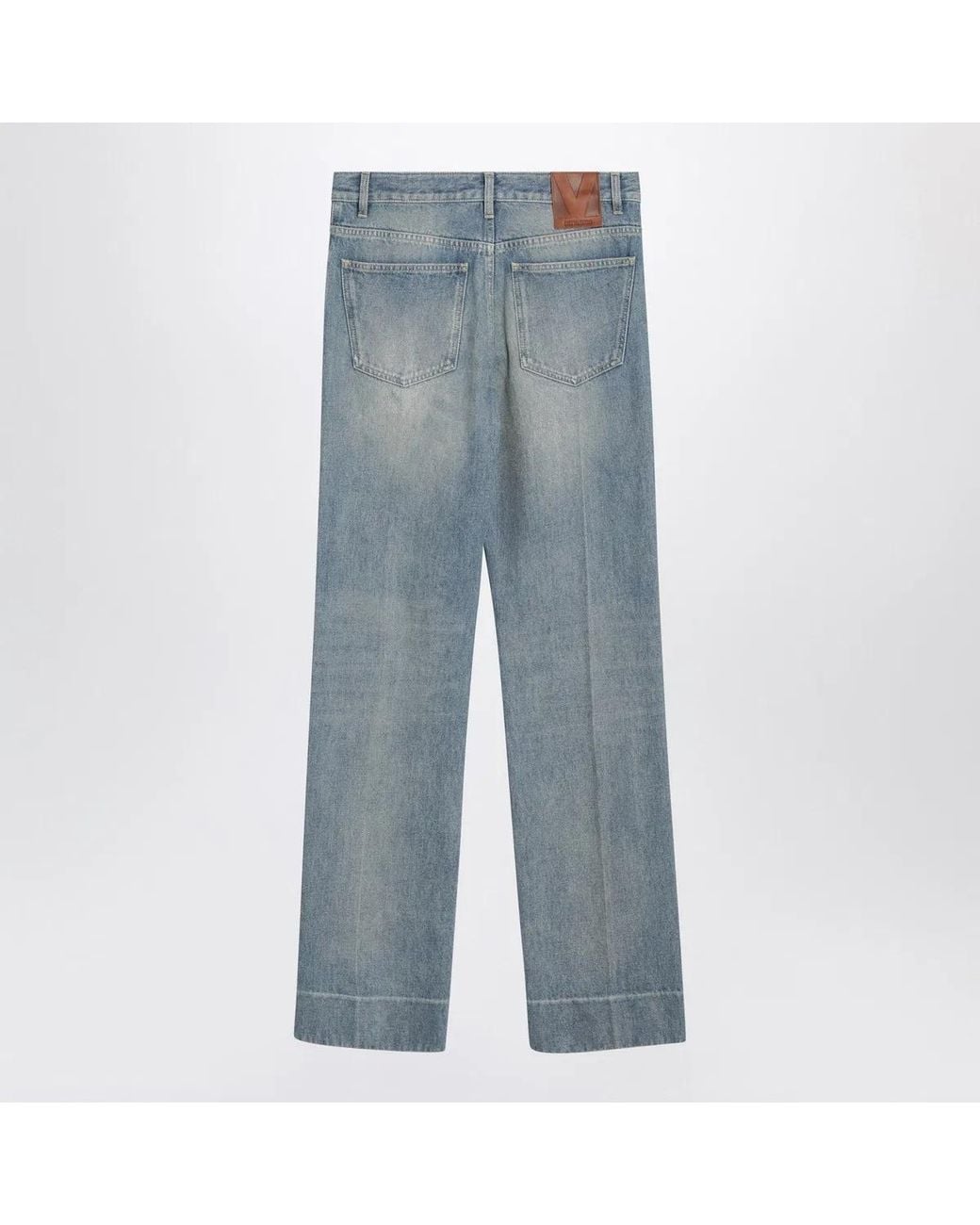 Valentino Blue Light Washed-Effect Jeans