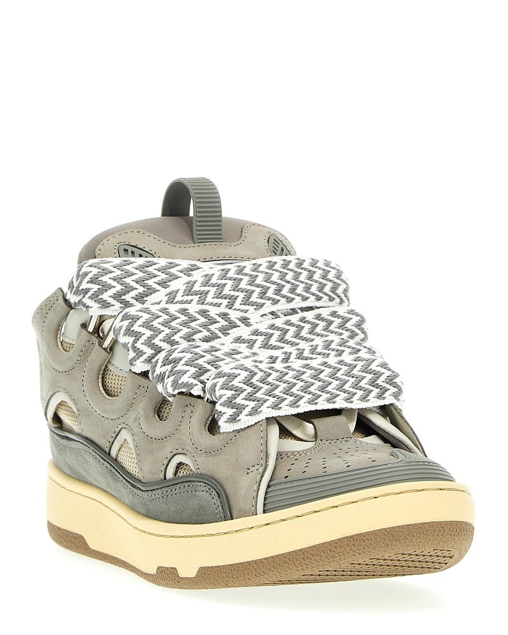 Lanvin White 'Curb' Sneakers for men