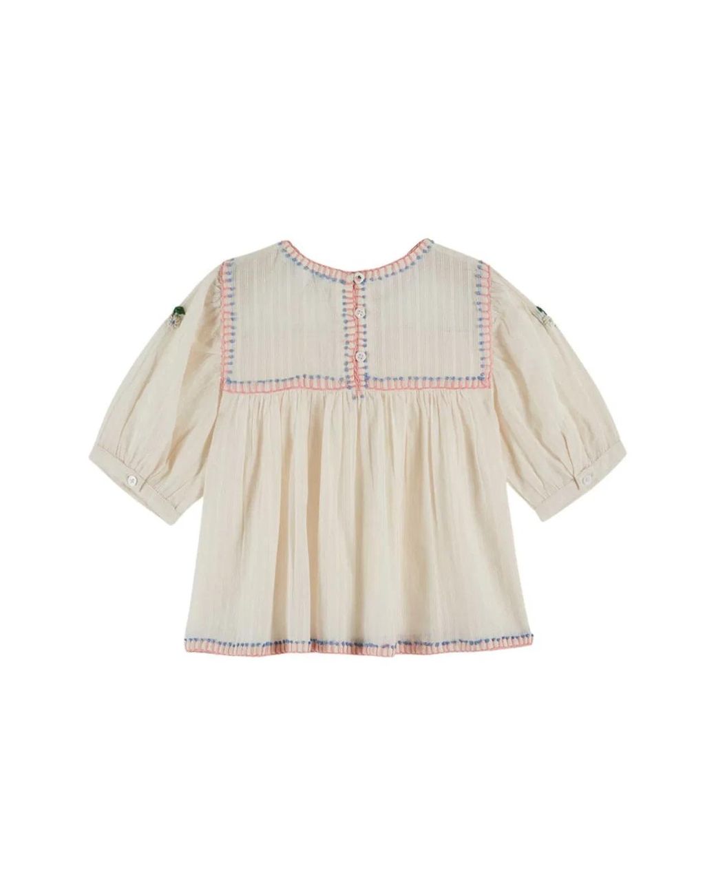 Emile Et Ida White Emile & Ida Vestitino "Blouse Brodee"