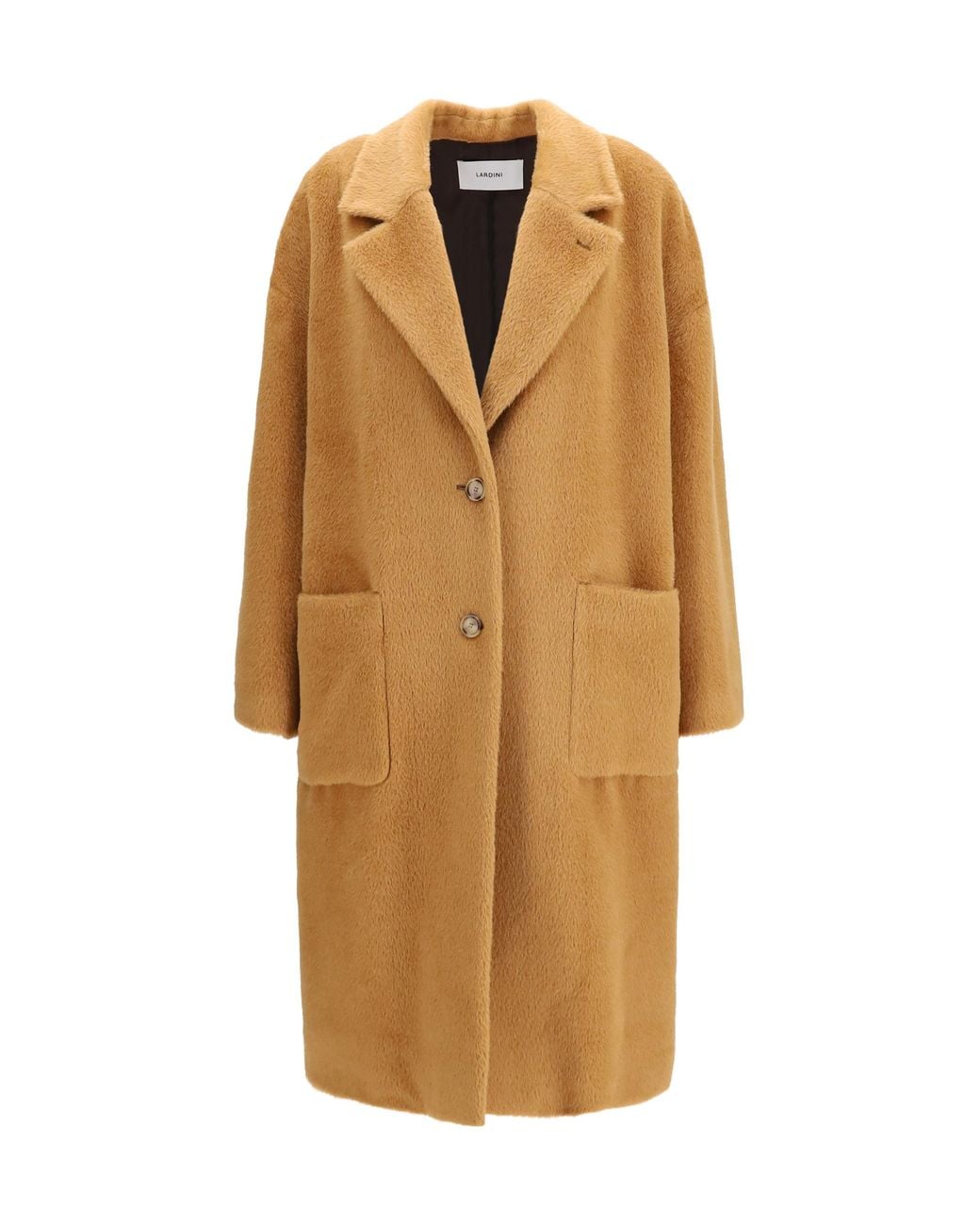 Lardini Natural Long Alpaca And Wool-Blend Coat