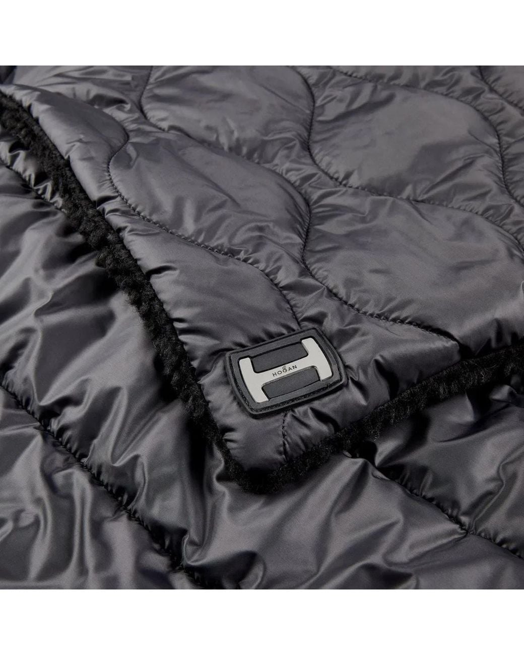 Hogan Gray Sciarpa Trapunte Nylon+Orsetto