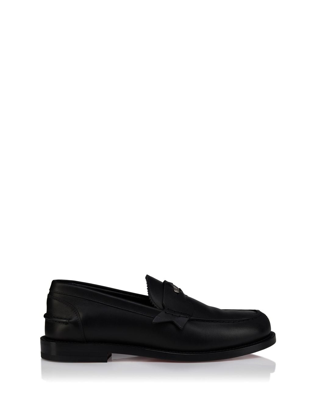 Christian Louboutin Black Plato Leather Loafers for men