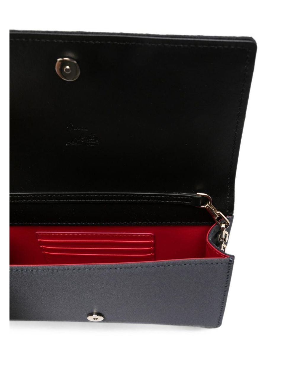 Christian Louboutin White Bwttina Satin Clutch