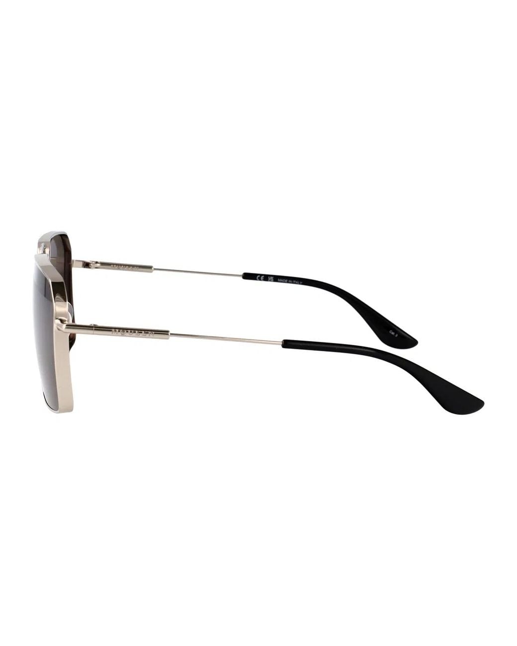 McQueen Brown Metal Sunglasses for men