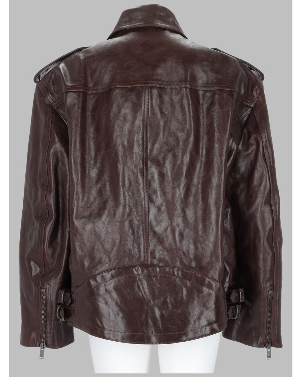 Saint Laurent Brown Giacca Biker