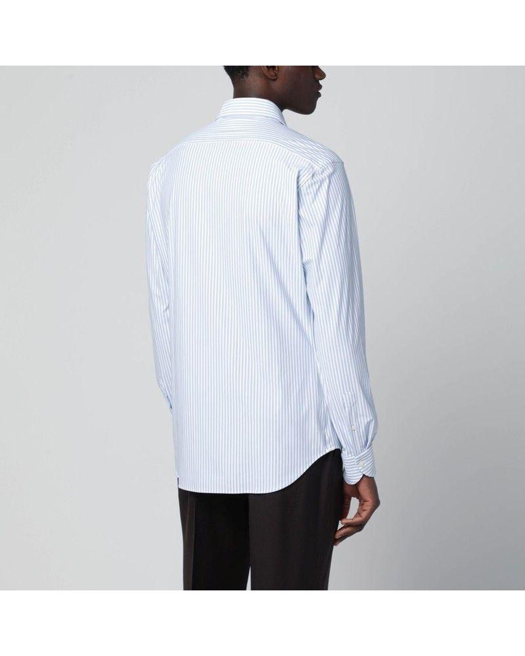 Xacus White Striped Active Shirt Tailor Fit for men