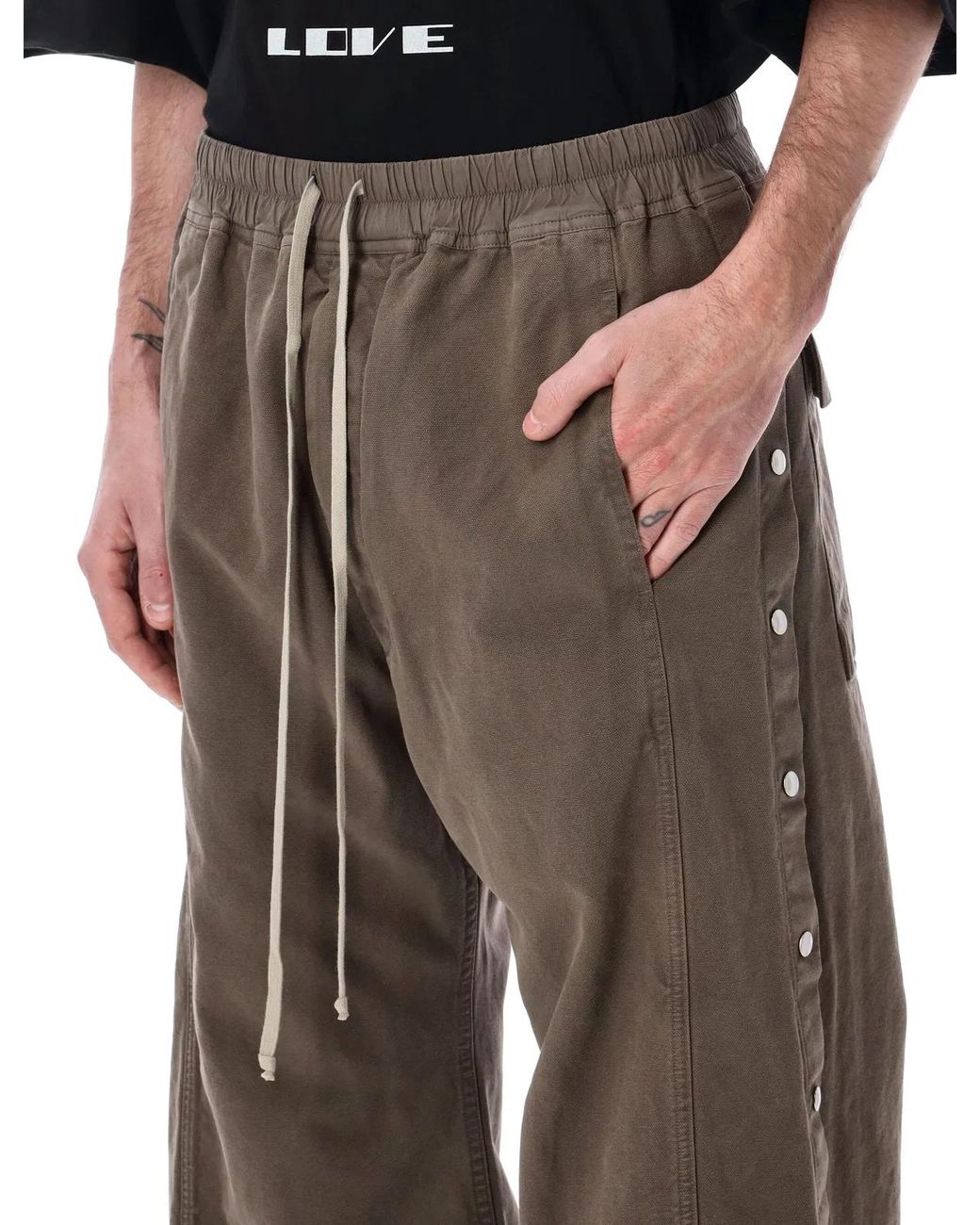 Rick Owens Brown Drkshdw Wide Pusher Pants for men