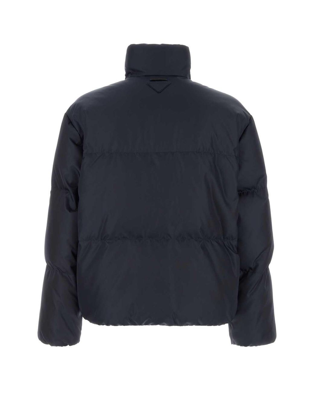 Prada Blue Recycled Nylon Down Jacket With Cashmere Lining for men