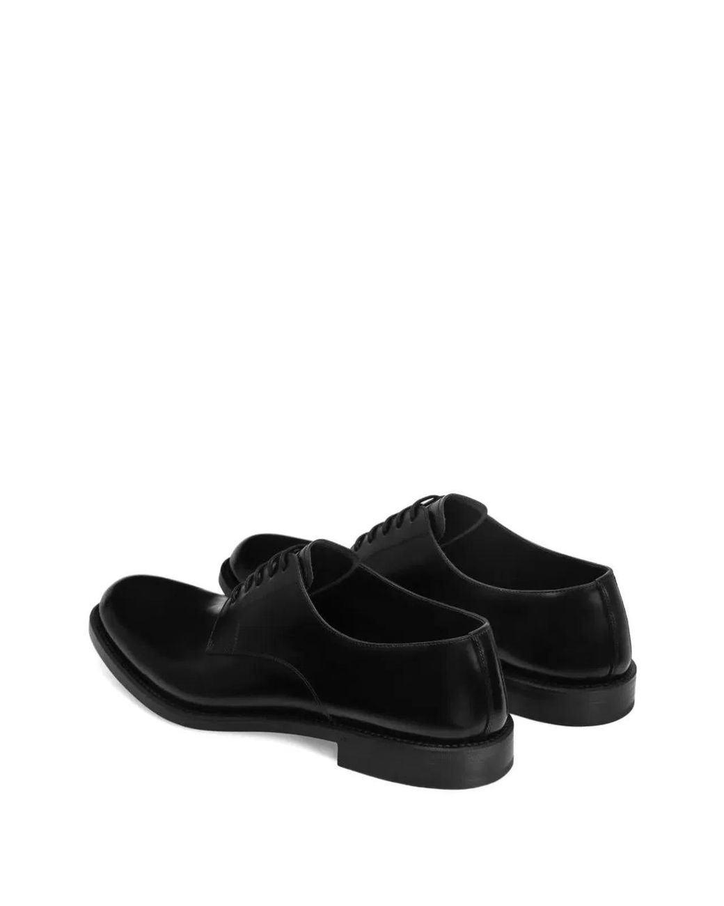 Dolce & Gabbana Black Dolce & Gabbana Leather Flat Shoes for men