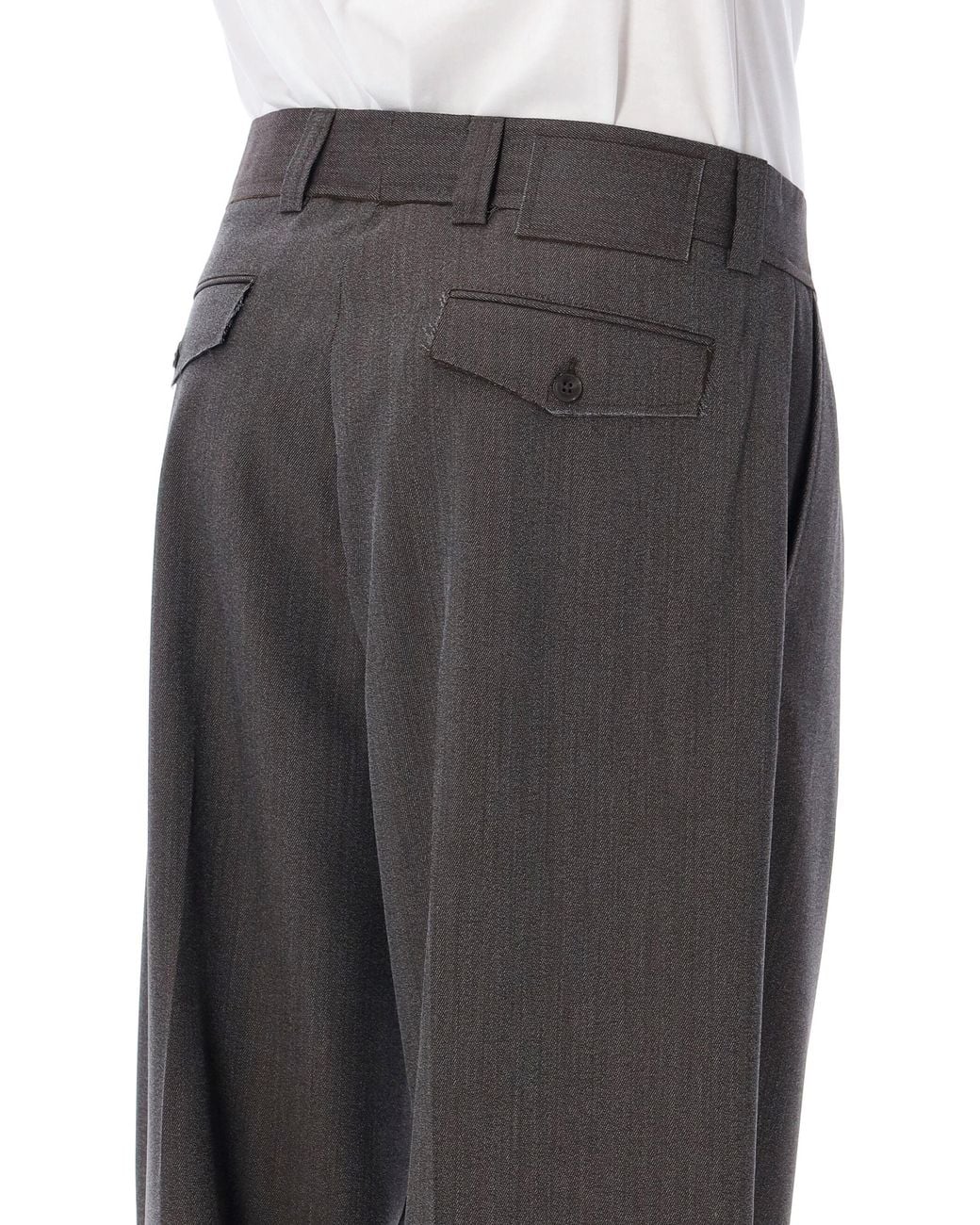 mfpen Gray Patch Wool Trousers for men