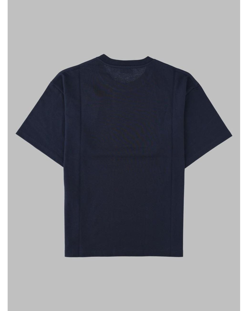 Saint Laurent Blue T-Shirt Con Patch Logo for men
