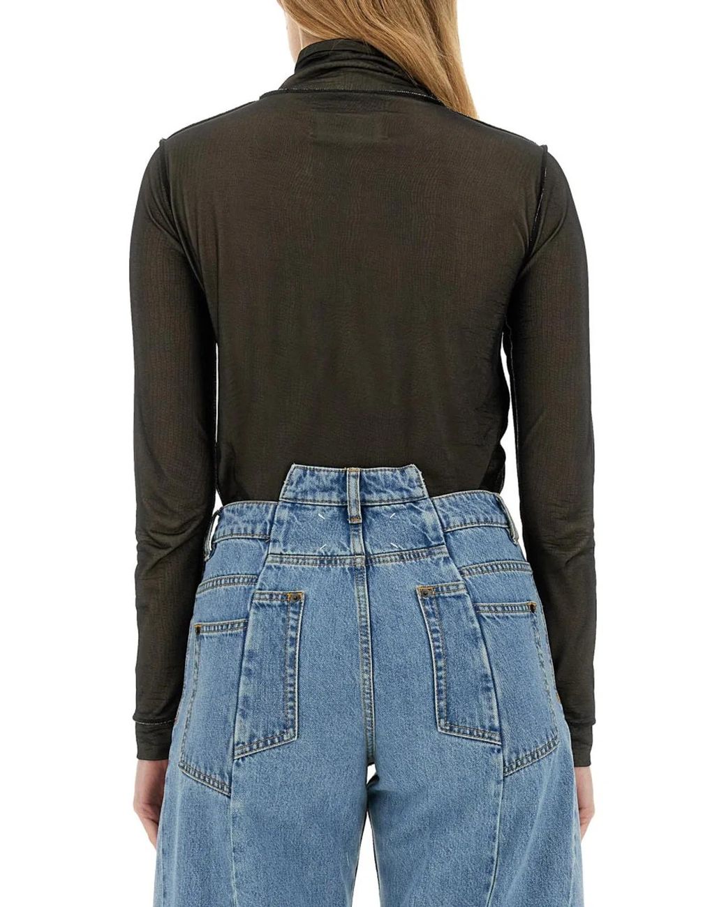 Maison Margiela Black Turtleneck Bodysuit
