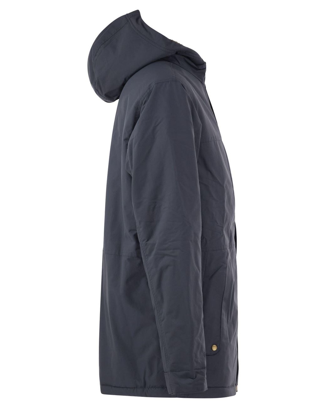 Patagonia Blue Recycled Nylon Hooded Insulated Parka for men