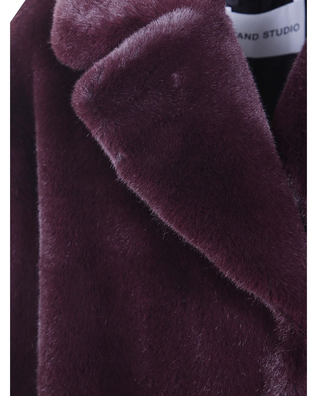 Stand Studio Purple "Camille" Cocoon Soft Teddy Coat