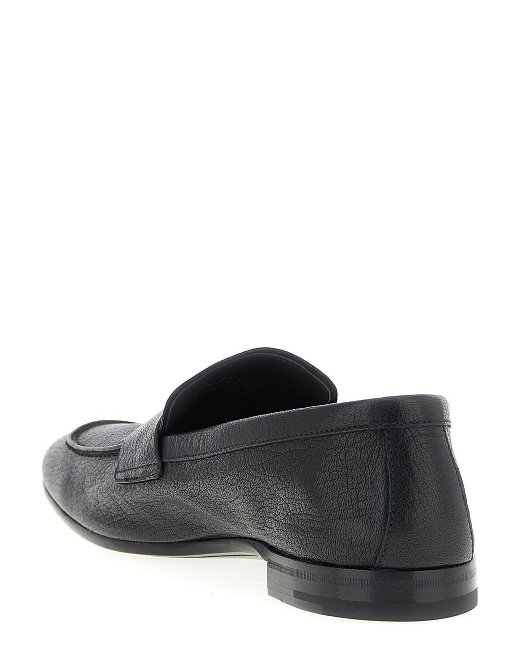 Prada Black Leather Loafers for men