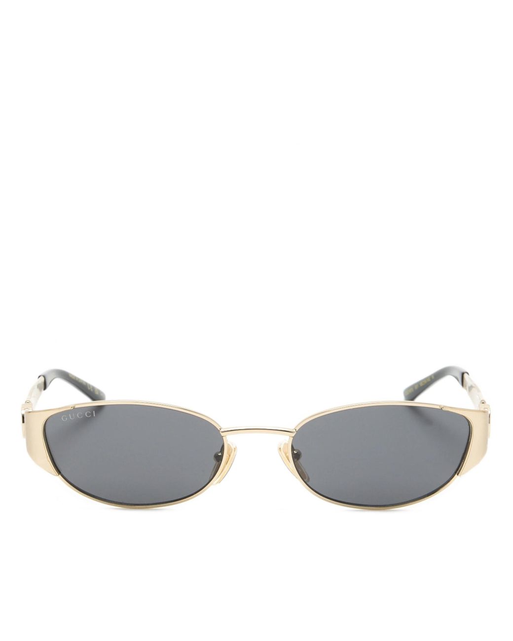 Gucci Metallic Oval-Frame Sunglasses