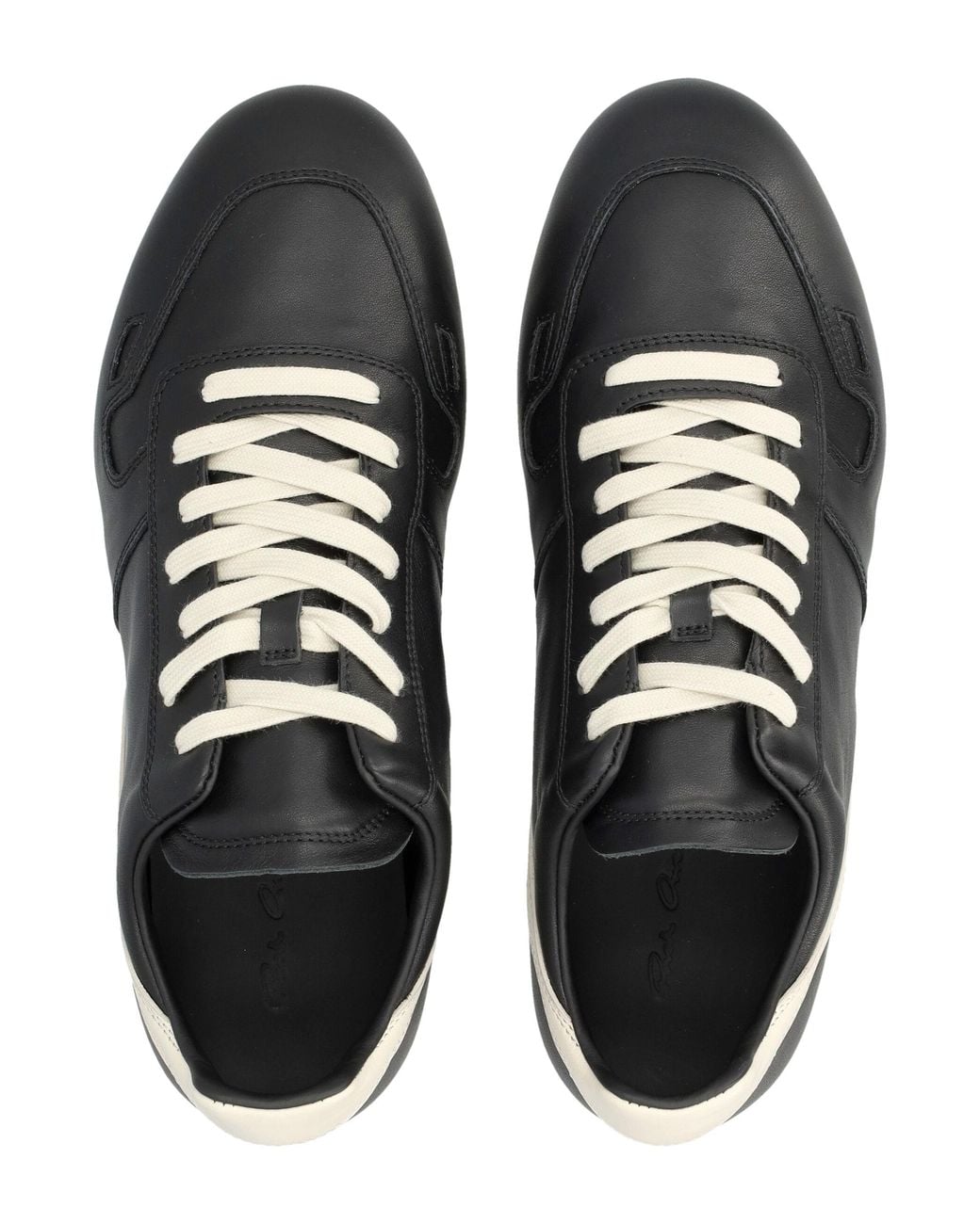 Rick Owens Blue Leather Minimal Sneakers for men