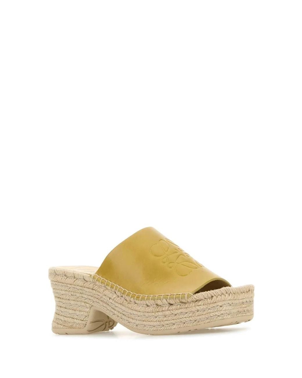 Loewe Yellow Petal Espadrille Slide 80