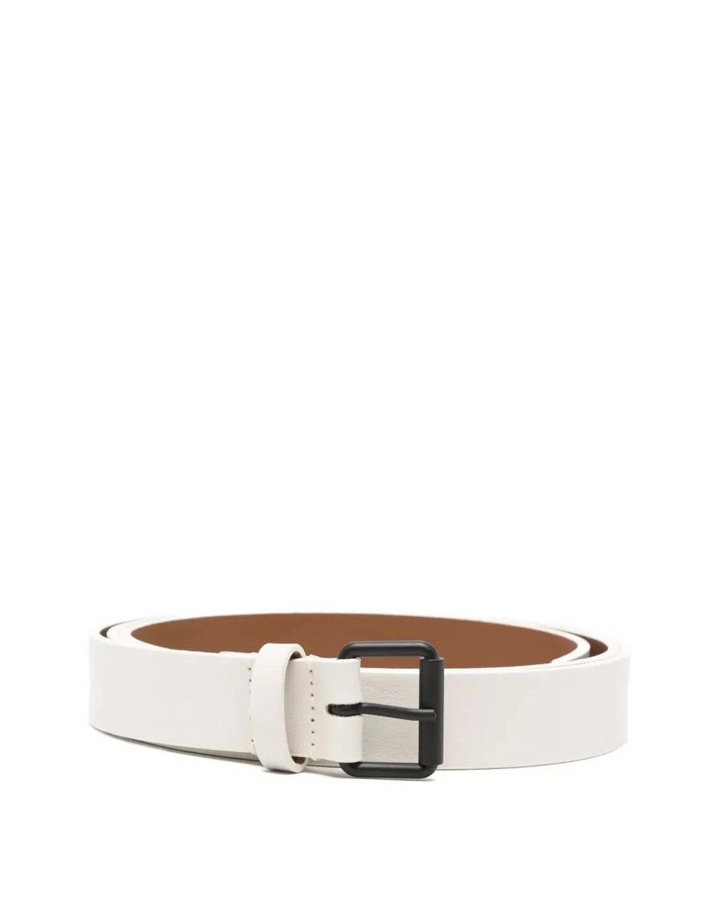 Sofie D ́hoore White "Varnia" Leather Wide Belt Mm 25