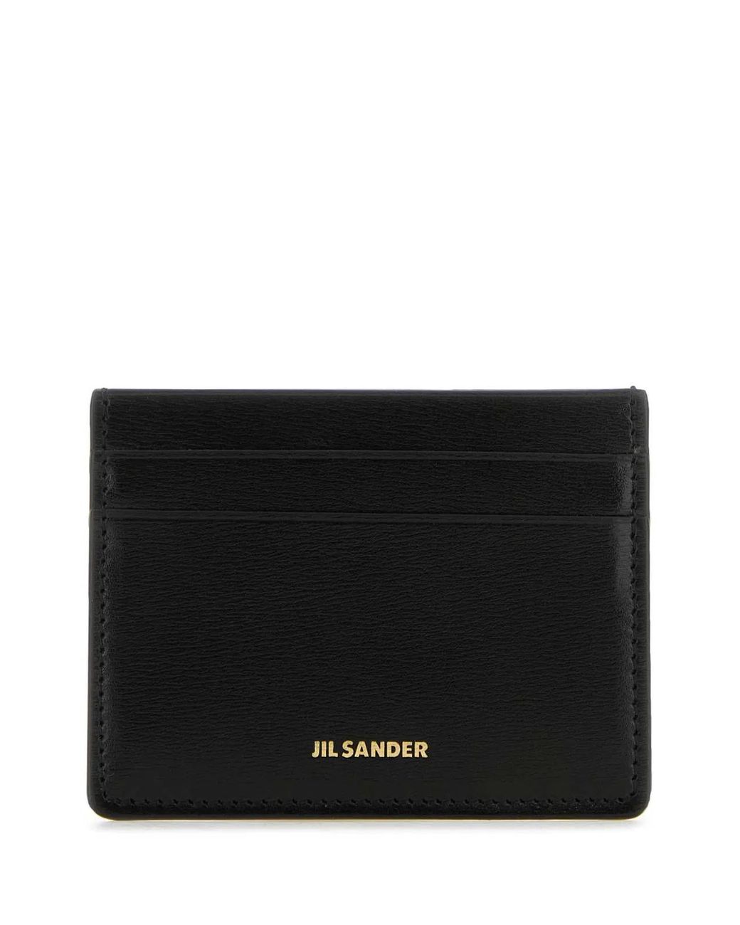 Jil Sander Black Leather Card Holder