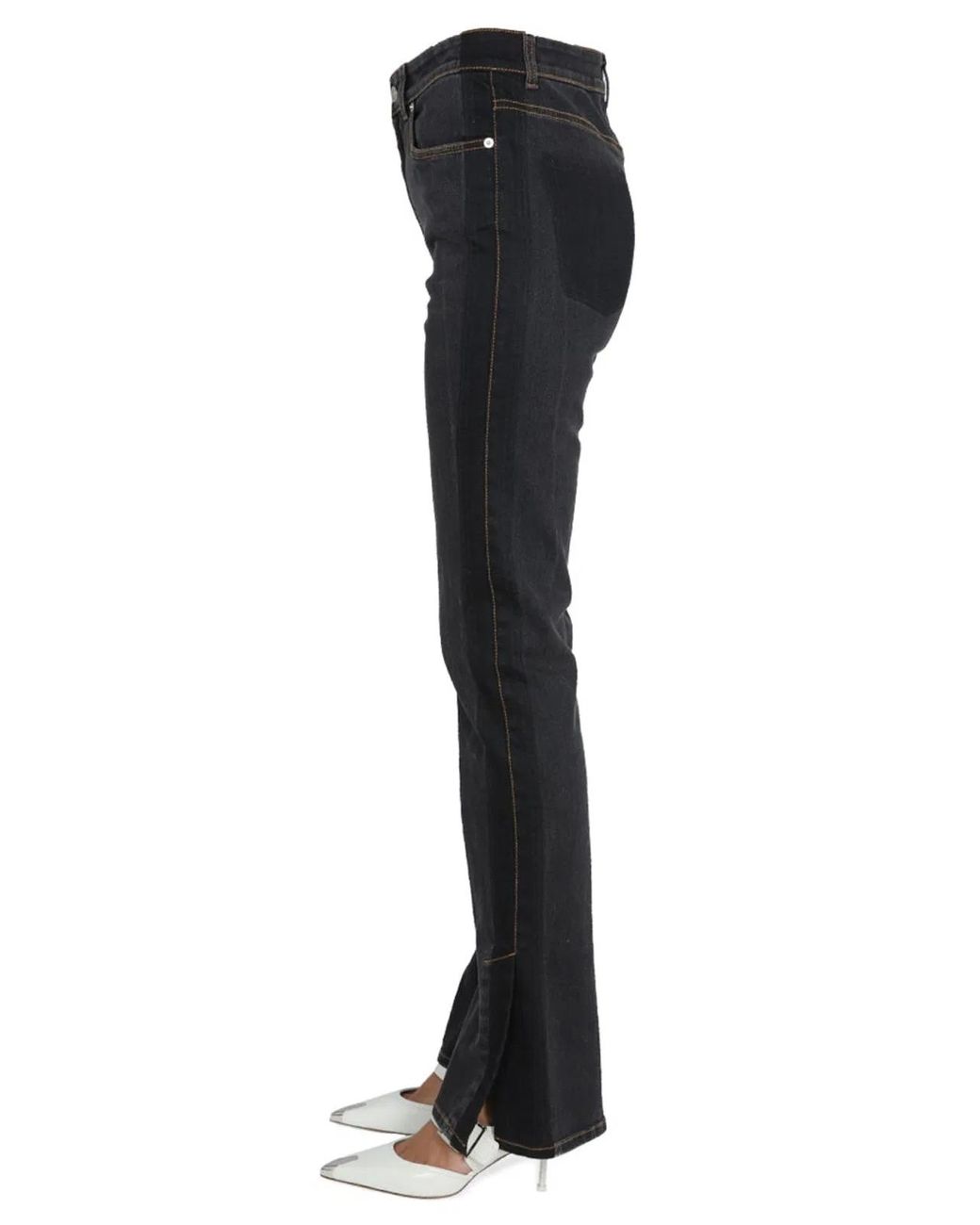 McQueen Black Jeans Wide Leg