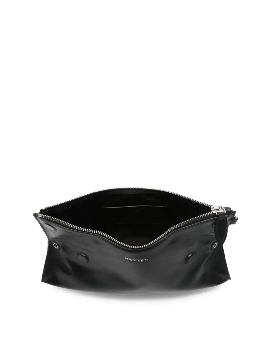 McQueen Black Manta Clutch