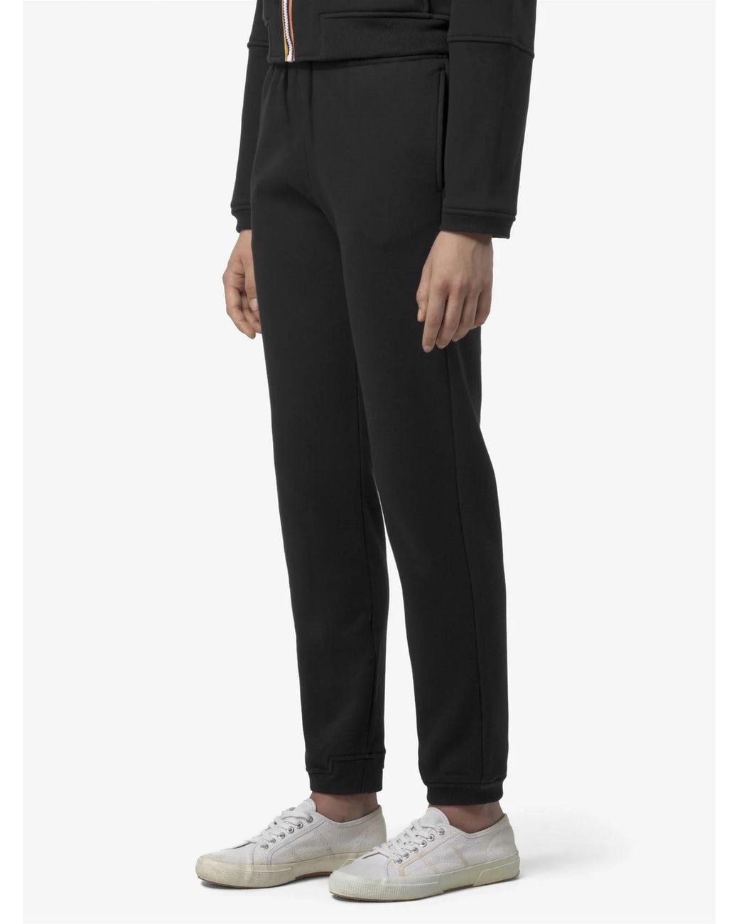 K-Way Black Philbert Brushed Pc Pants for men