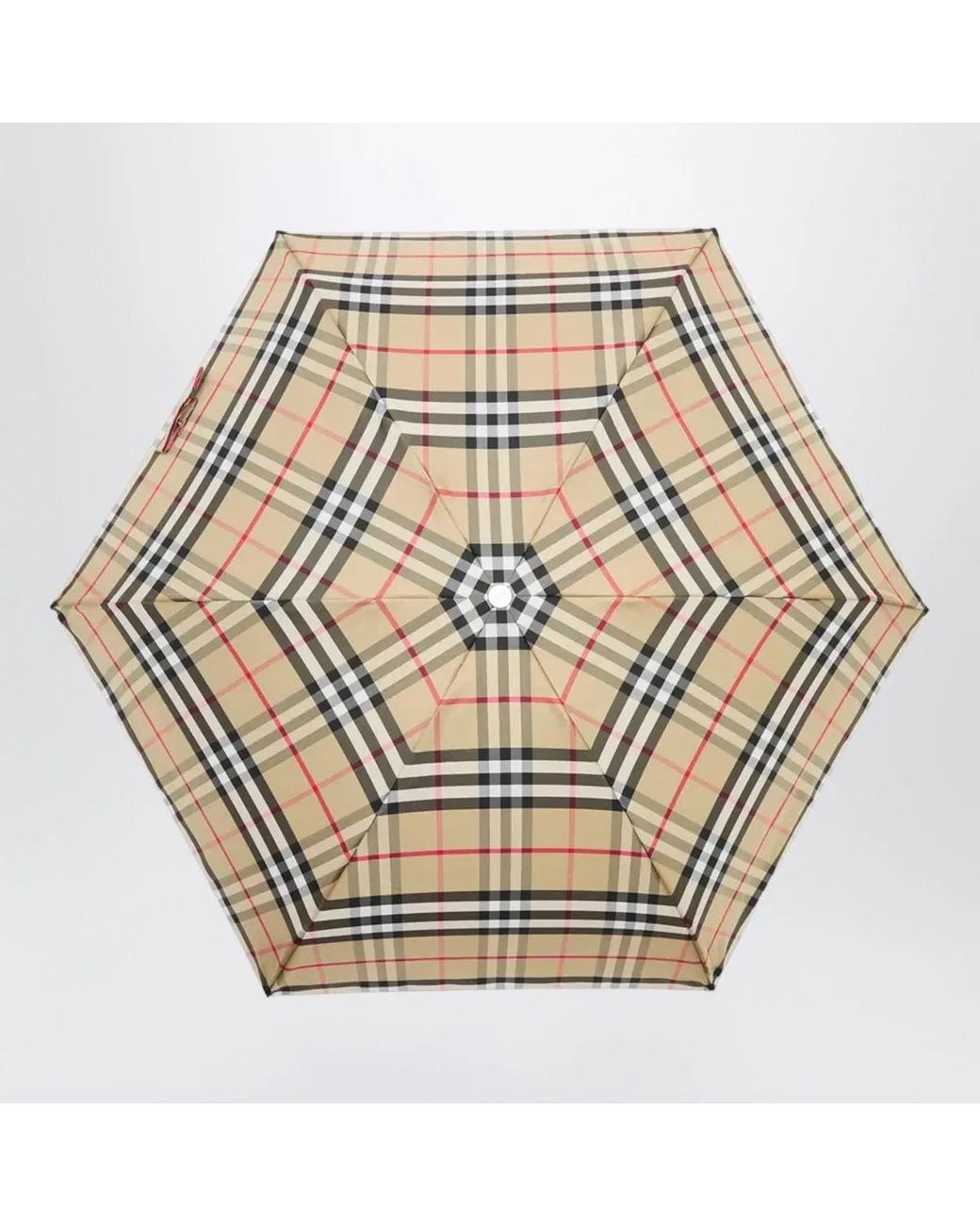 Burberry Metallic Foldable Check Umbrella