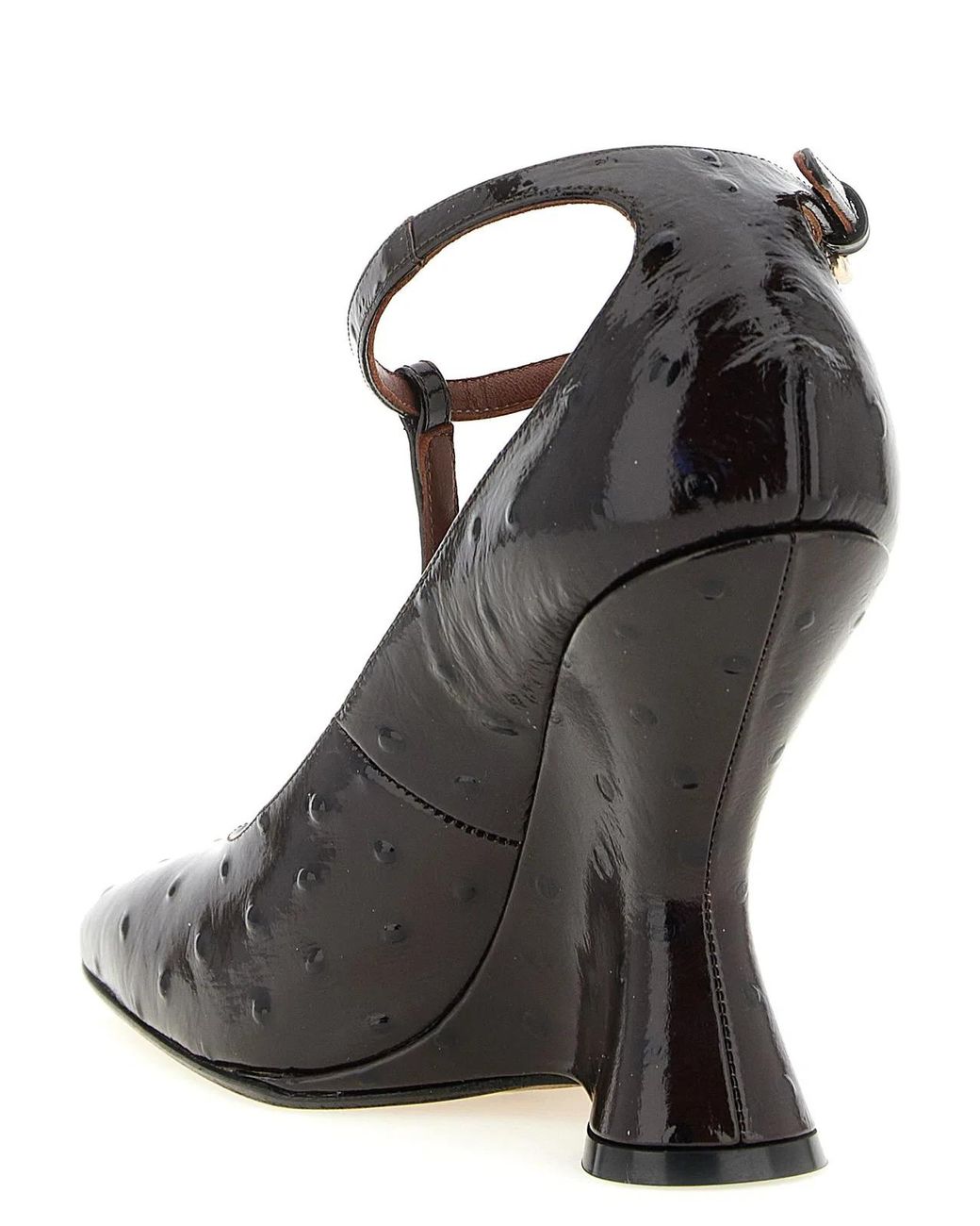 Dries Van Noten Red Sculptural Heel Pumps