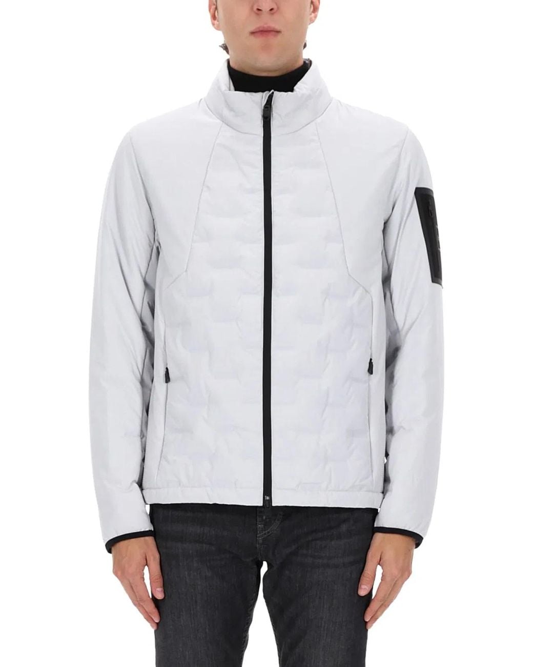 Boss White "Down Hybrid" Jacket for men