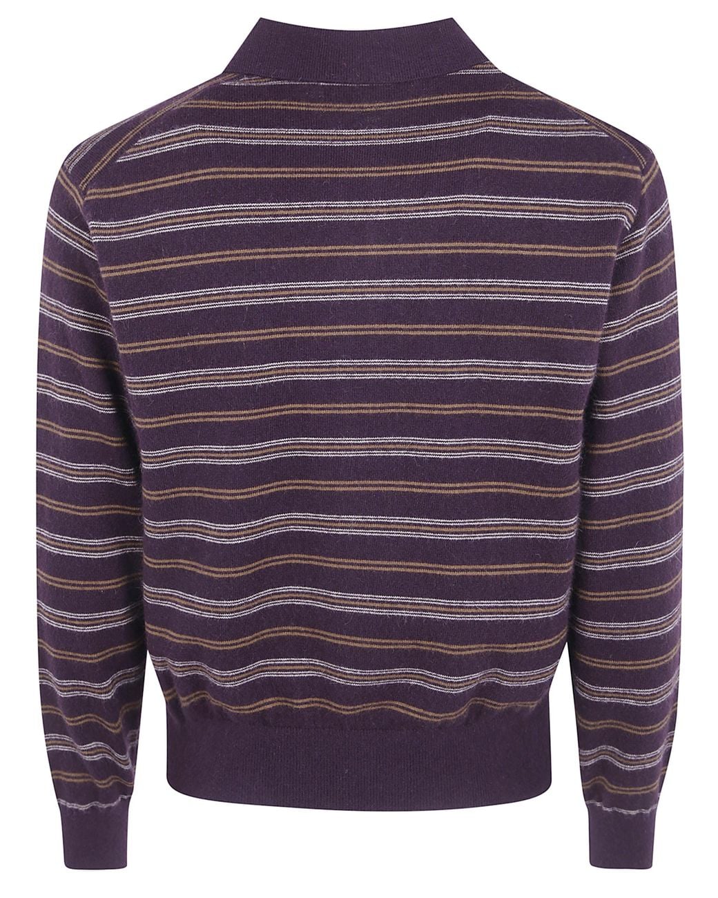 DUNST Blue Collared Striped Sweater for men