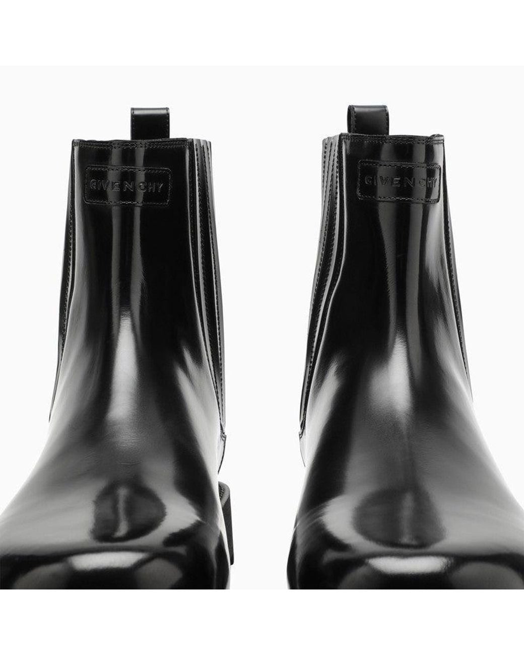 Givenchy Black Show Leather Chelsea Boots for men