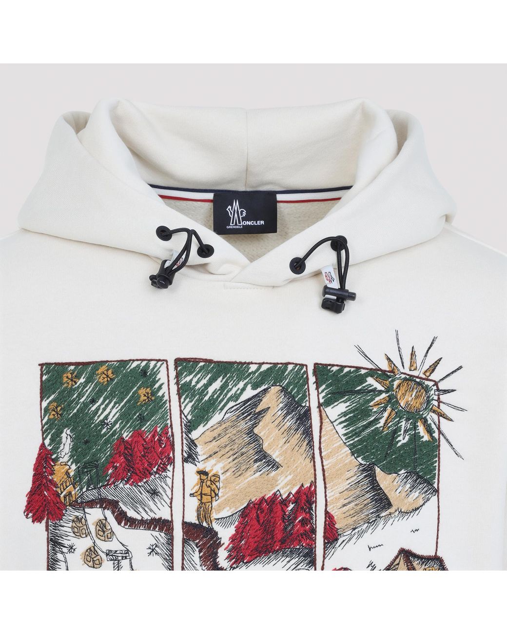 Moncler White Natural Sweater Hoodie for men