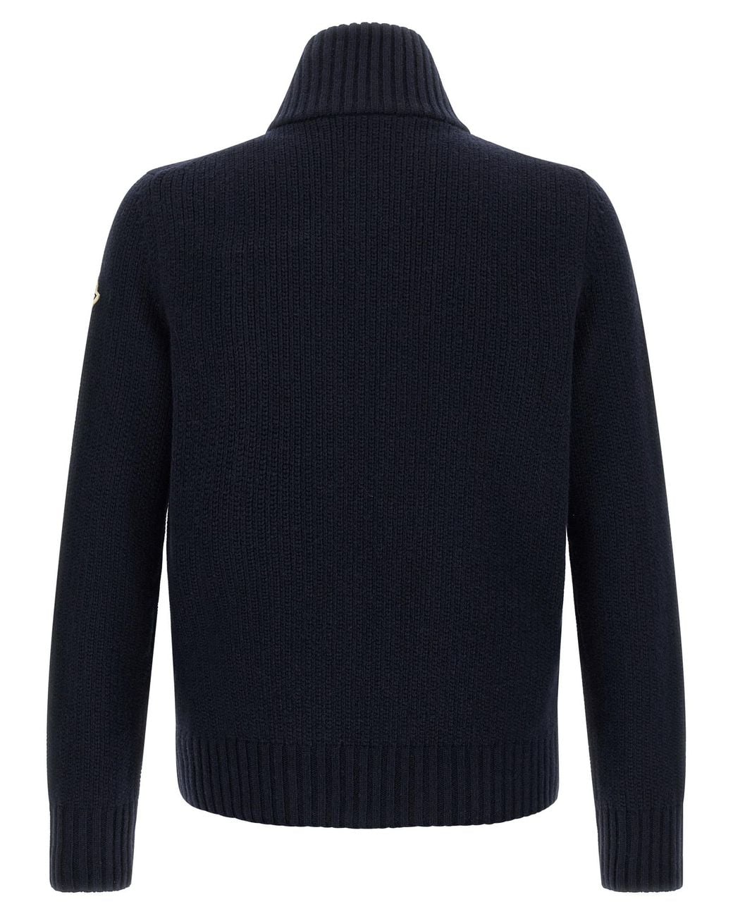 Moncler Blue Wool And Cashmere Cardigan for men