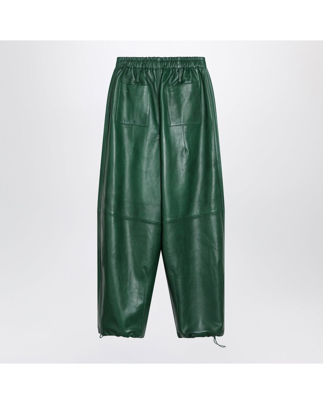 Frankie Shop Green Oakdale Leather Trousers