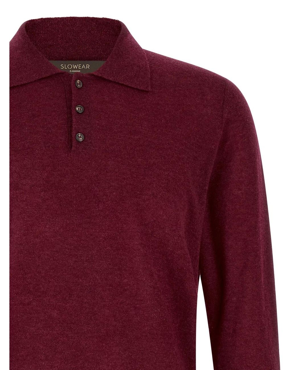 Zanone Red Long Sleeve Polo Shirt for men