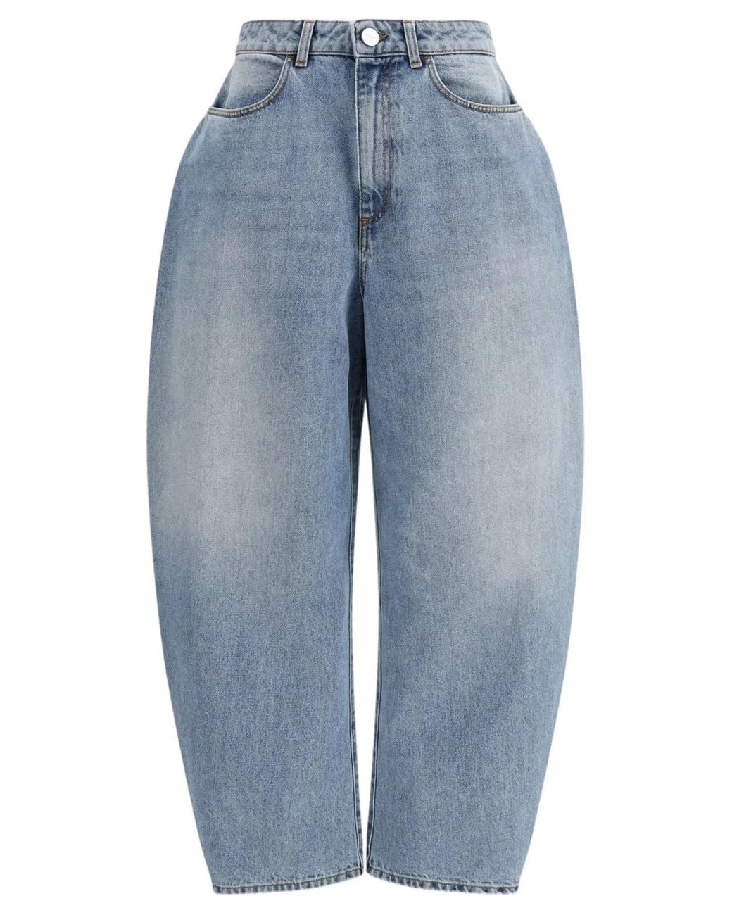 Rohe Blue Sculptural Denim Trousers