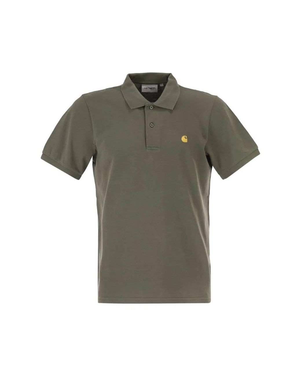 Carhartt Green Short-Sleeved Piqué Polo Shirt