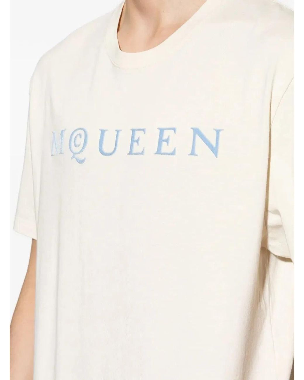 McQueen White T-Shirt Mcqueen Flock for men