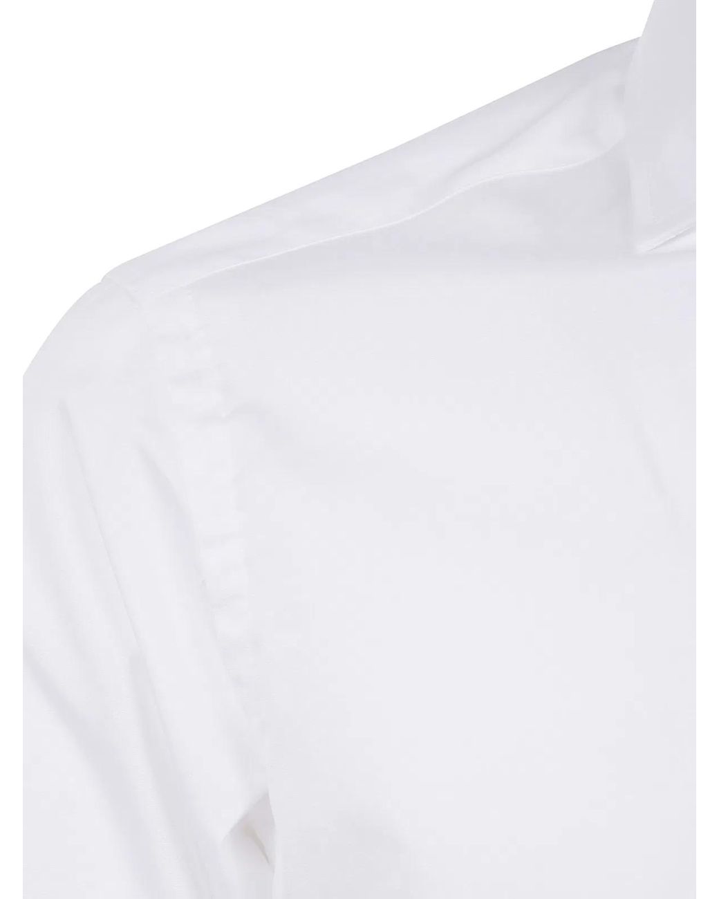 Barba Napoli White "Carryover" Popeline Shirt for men