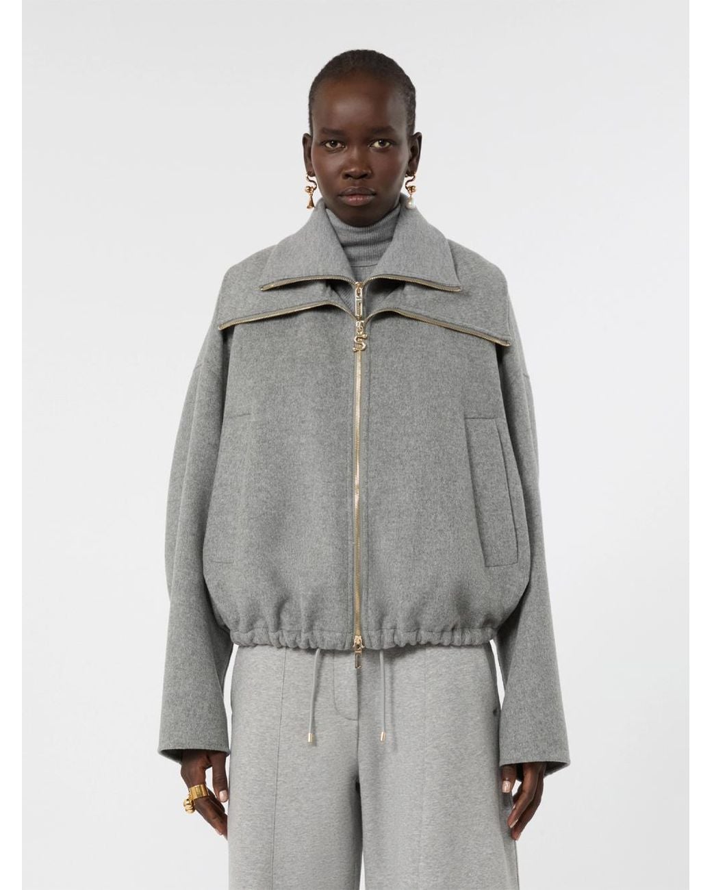 Max Mara Gray Bomber