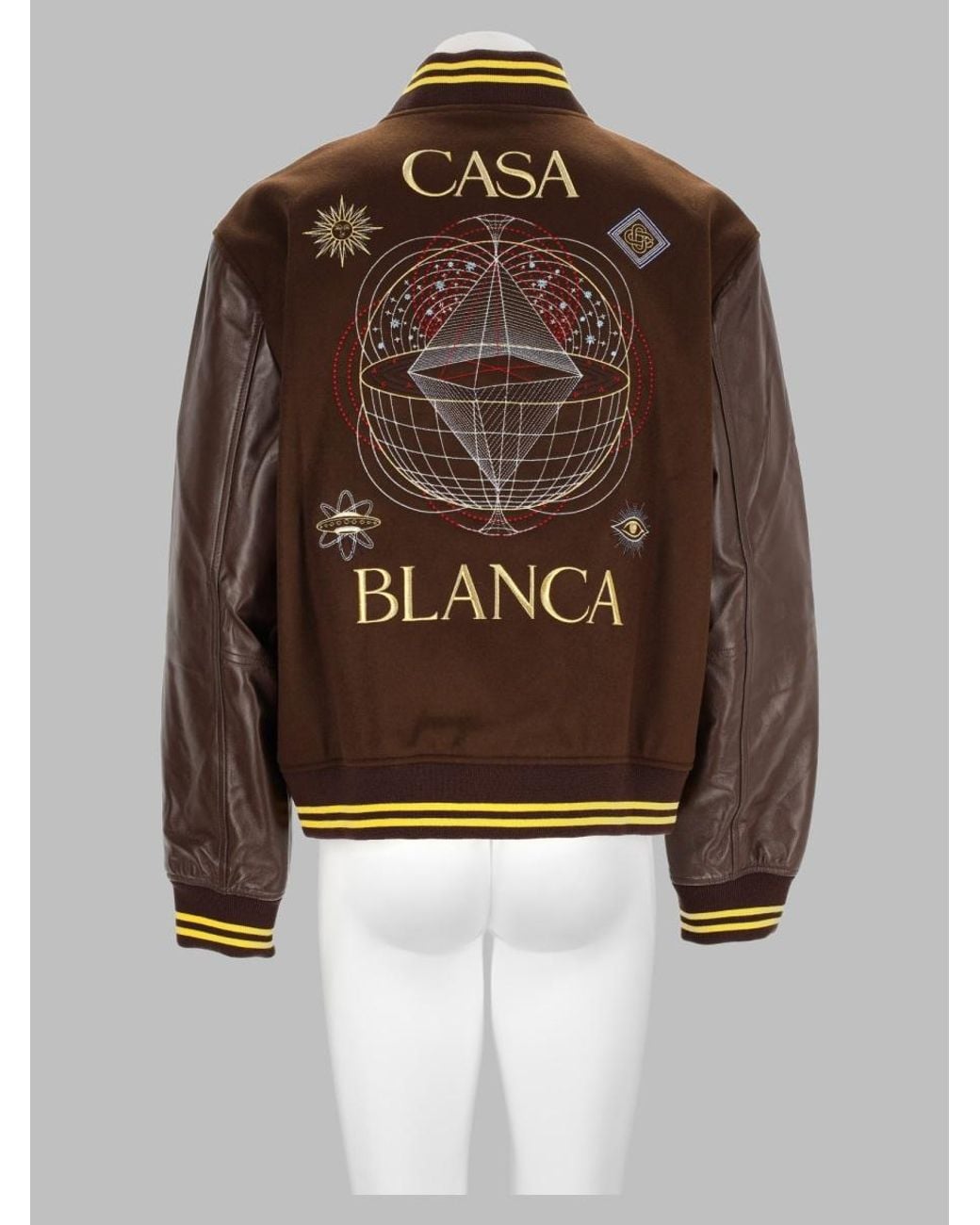 Casablanca Brown Mini Pyramidal Sports Jacket for men