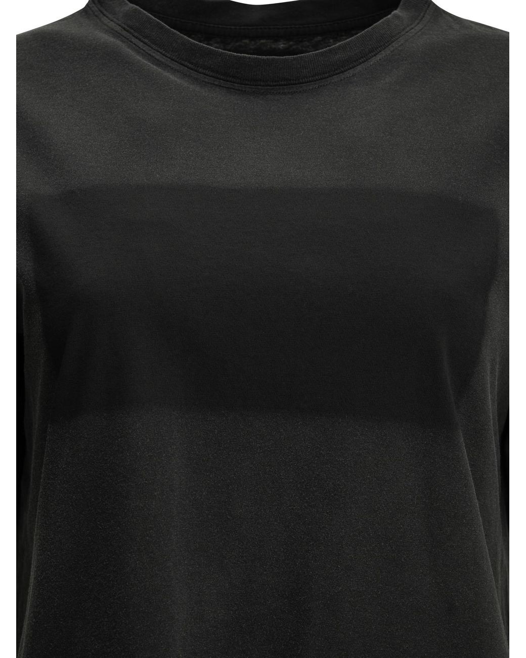 Maison Margiela Black Cotton Crew-Neck T-Shirt
