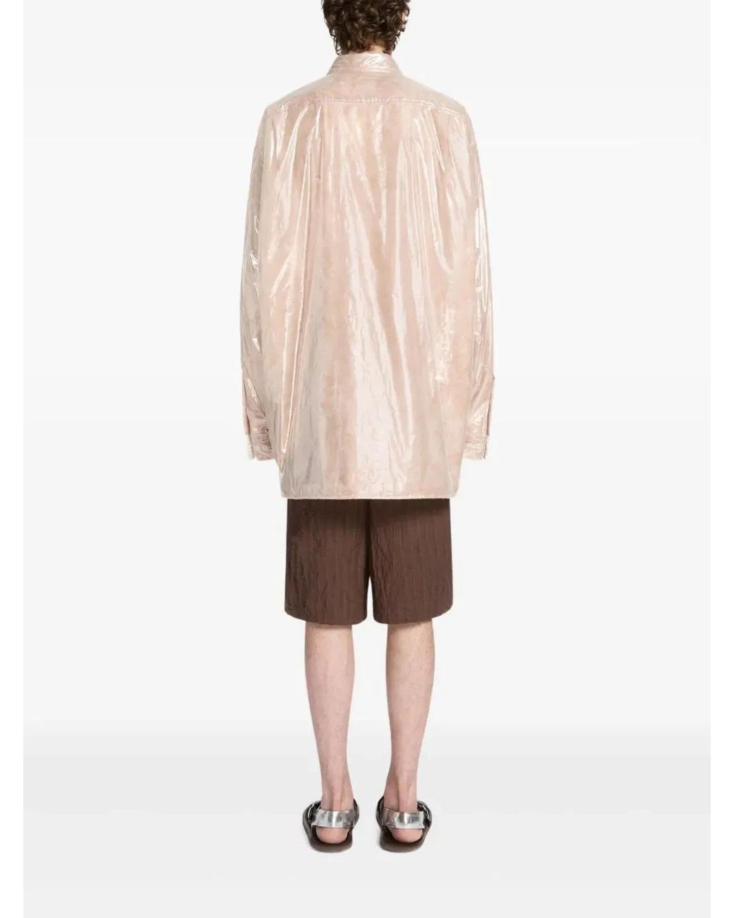 Dries Van Noten Brown Short Pleated for men