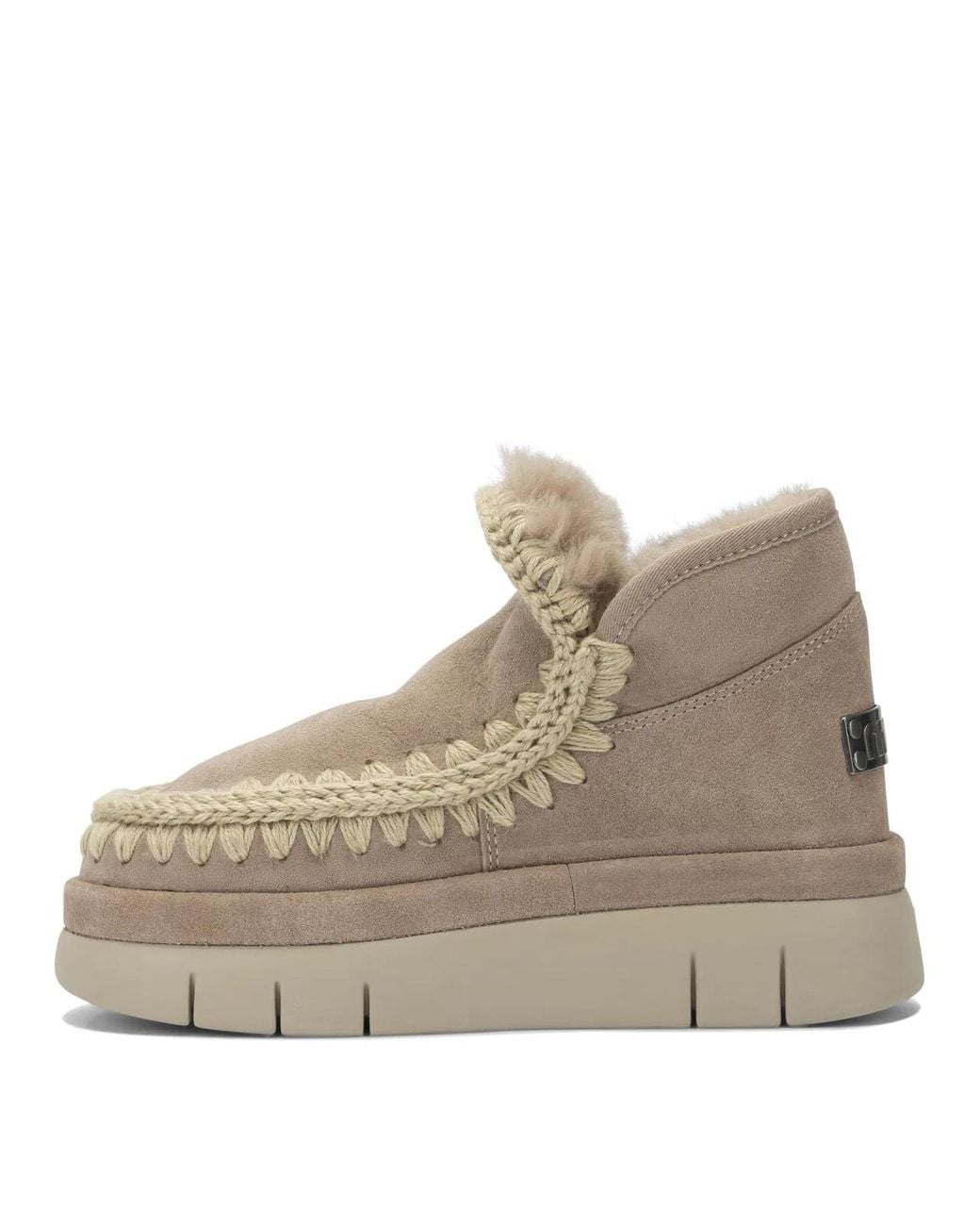 Mou Natural Sheepskin Ankle Boots