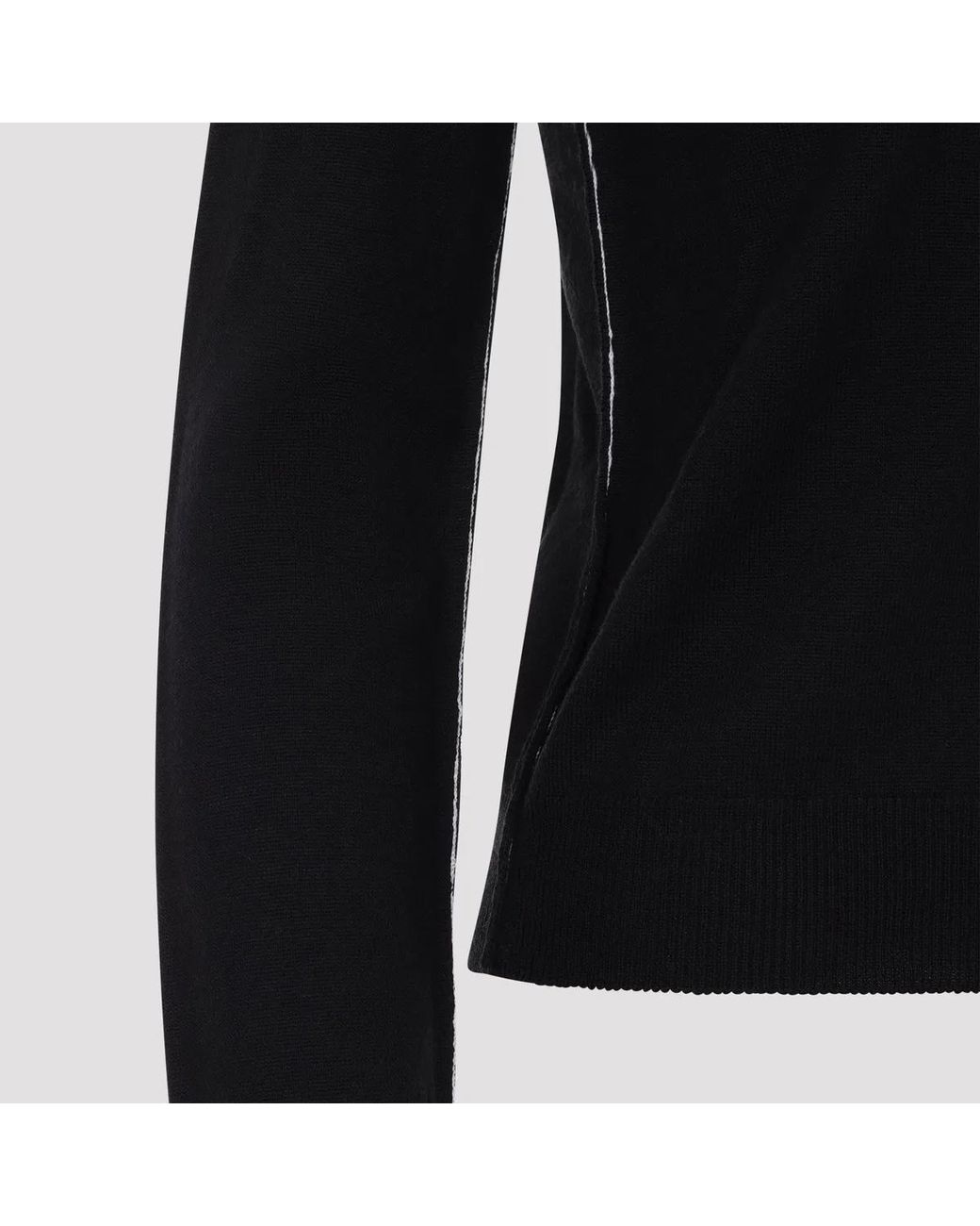MM6 by Maison Margiela Black Wool Cardigan