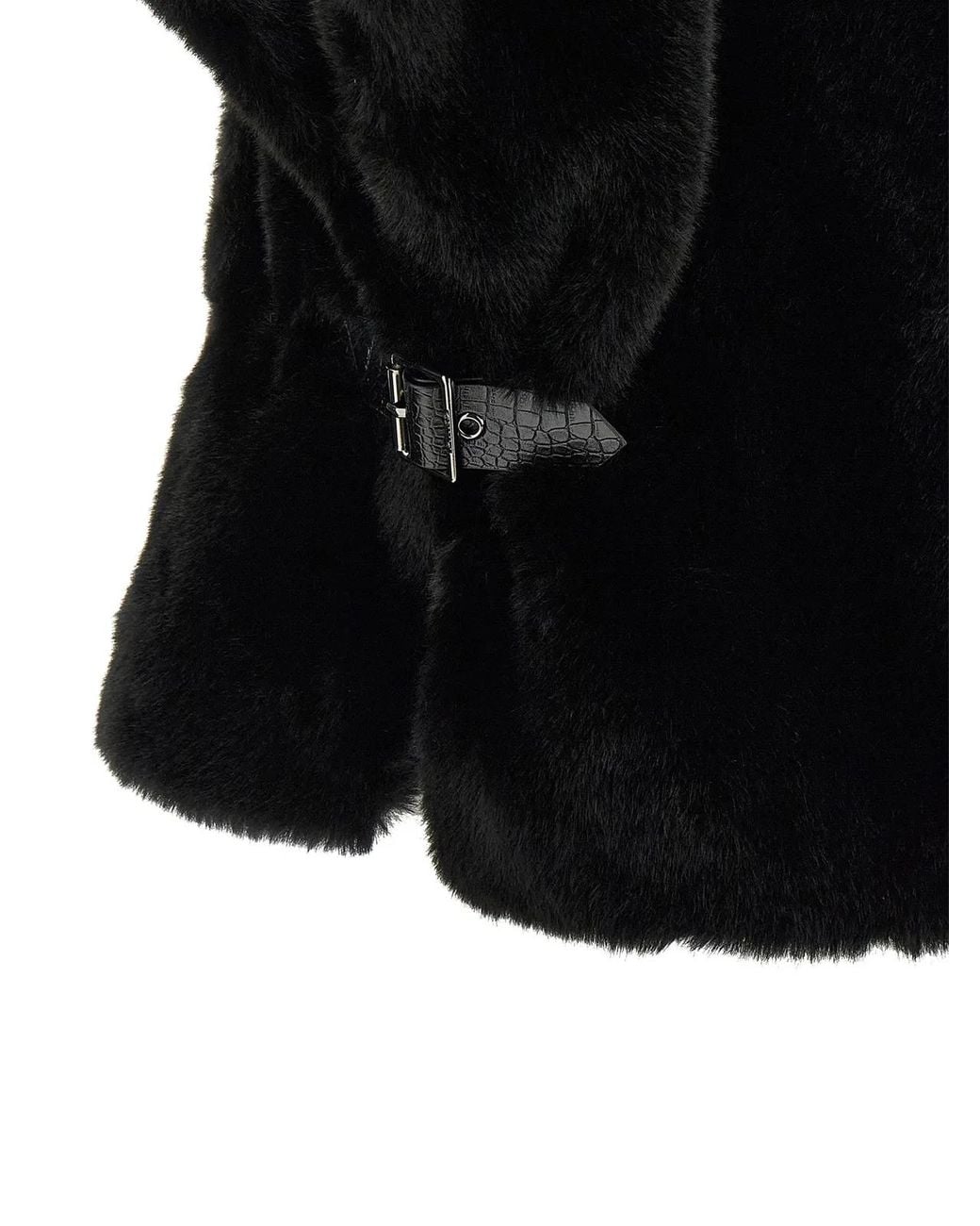 Pinko Black Fur Cape